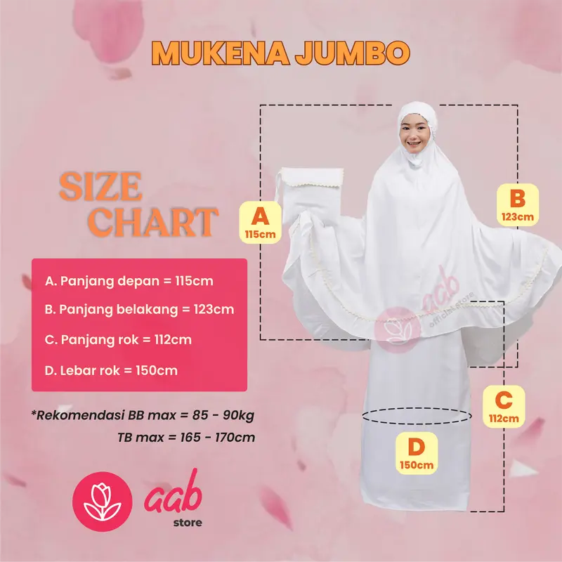 Mukena Dewasa Ukuran Jumbo  Sheza Rayon Bali Atasan Bawahan 5