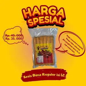Sosis Bima Reguler isi 12 Kombinasi Sapi+Ayam - Frozen Food