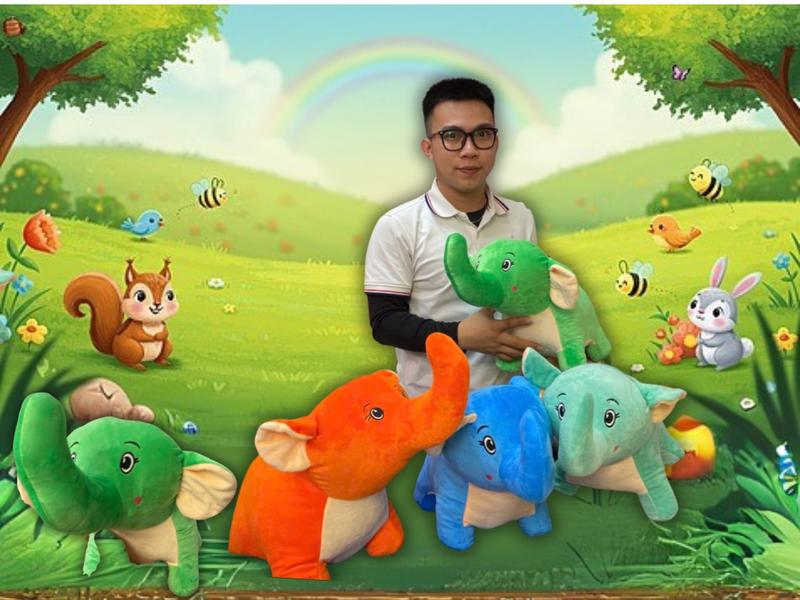 Gấu bông con voi 40cm đa dạng màu sắc...