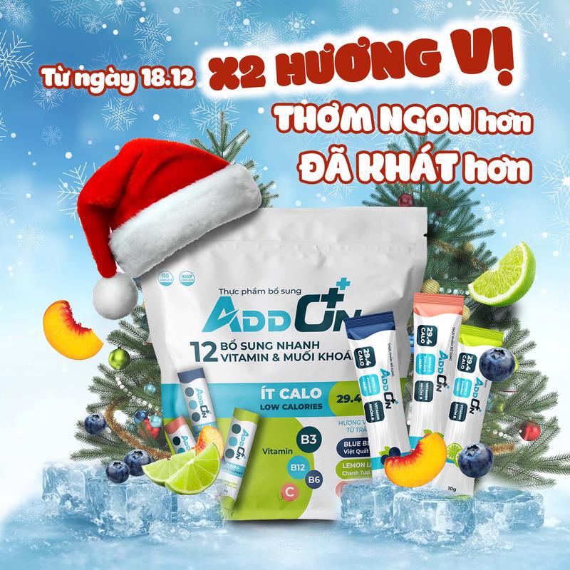 ADDON vị tổng hợp bột uống thể thao ít calo Hỗ trợ bù nước bổ sung điện giải và muối khoáng thiết yếu