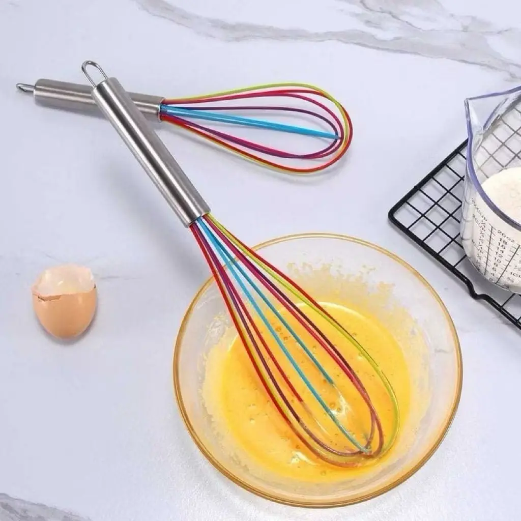Kocokan Telur Adonan Silikon Anti Panas Multifungsi Egg Beater Whisk SH AA32