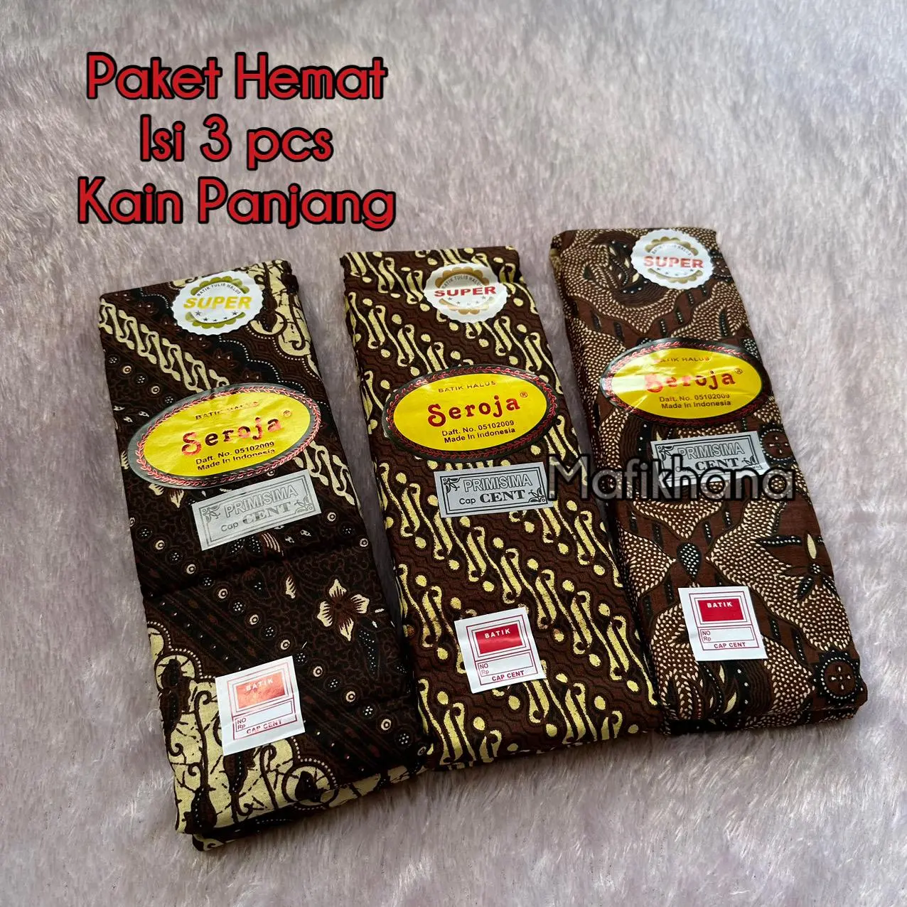 Paket Hemat Isi 3 pcs Kain Jarik Kain Batik Seroja Kain Bawahan Kebaya Kain Persalinan
