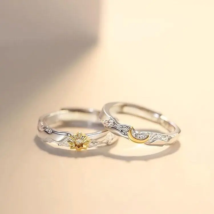 Cincin couple Titanium campuran -wuji cincin couple sepasang cincin pasangan/Bisa Disesuaikan 6