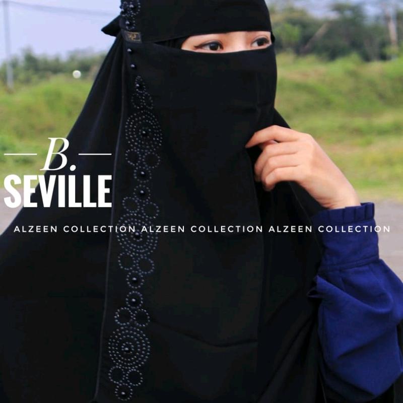 bandana al zeen temboro bahan jetblak mix sifon silk 100 dapat 3 1