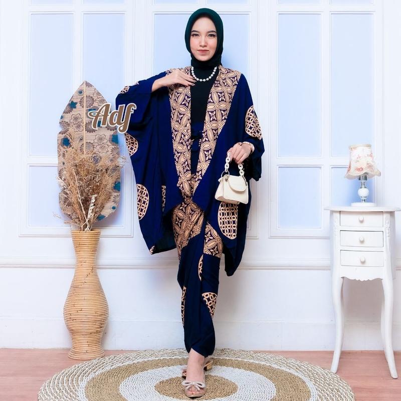 SETELAN 1SET BRIDESMAID BATIK ROK LILIT DAN CARDIGAN KONDANGAN 3