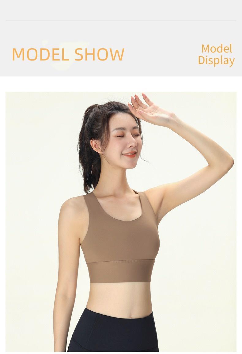 Product Introduction of High-Intensity Sports Bra for Women - Anti-Shock, Moisture-Wicking, Fixed Cups,Stylish Back Design Women's Sports Tank Top 16