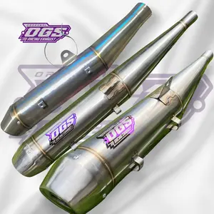 SILINCER ONLY STANDART RACING FULL STAINLESS ORIGINAL OGS RACING EXHAUST NON TAMENG INLET 32MM OUT 38MM PNP BEBEK SERIES SUARA BASS ADEM SUPRA FI 100 110 125 X UNTUK SEMUA MOTOR BEBEK Motorcycle