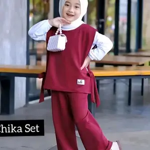 Setelan Anak Cewe 1+15 Tahun//Stelan Chika//Gamis Anak//Baju Cewe Trend