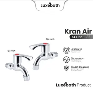 Kran Kamar Mandi Putar eran Tembok SLT-22-133+SLT-363 ABS Chrome Taman & Wastafel Cuci Tangan 1/2 INCH 3/4 INCH Praktis Elegan Serbaguna