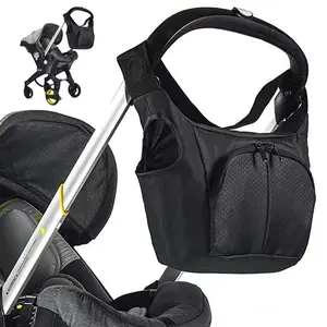 mommy storage bag for doona Stroller accessories portable diaper bag compatible with stroller black waterproof storage bag