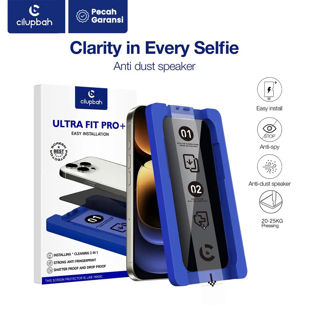 CILUPBAH Ultra Fit HD Pro+ Tempered Glass Screen Protector Glossy for iPhone X XR XS 11 12 13 14+ 15+ 16+ 17 MINI PRO MAX