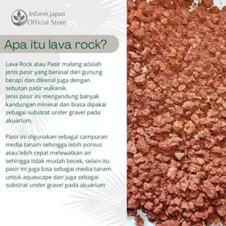Pasir malang Lava Rock Pasir Malang Pasir Aquarium Pasir Aquascape Pasir Campuran Media Tanam Hitam&Merah Halus-Kasar Untuk Media Tanam dan Aquascape 1kg 3