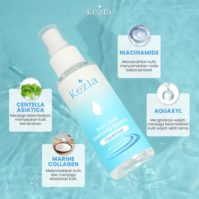 KEZIA By ASHANTY - ZamZam Calming Splash Facemist 100ml 2