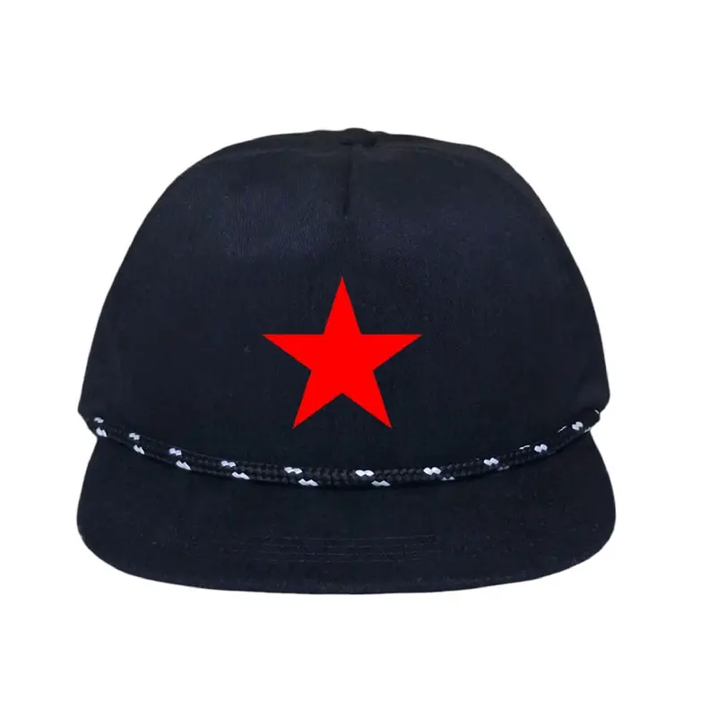 Topi snapbeck Rope het Don z store warna hitam dengan logo sablon unik simpel skena five panel_snapbeck dewasa' 0