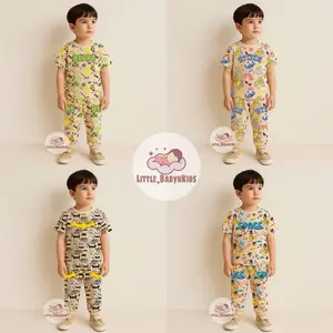 LITTLEVIN - SETELAN ANAK CELANA PANJANG KARAKTER FULL PRINT 0-5 TAHUN