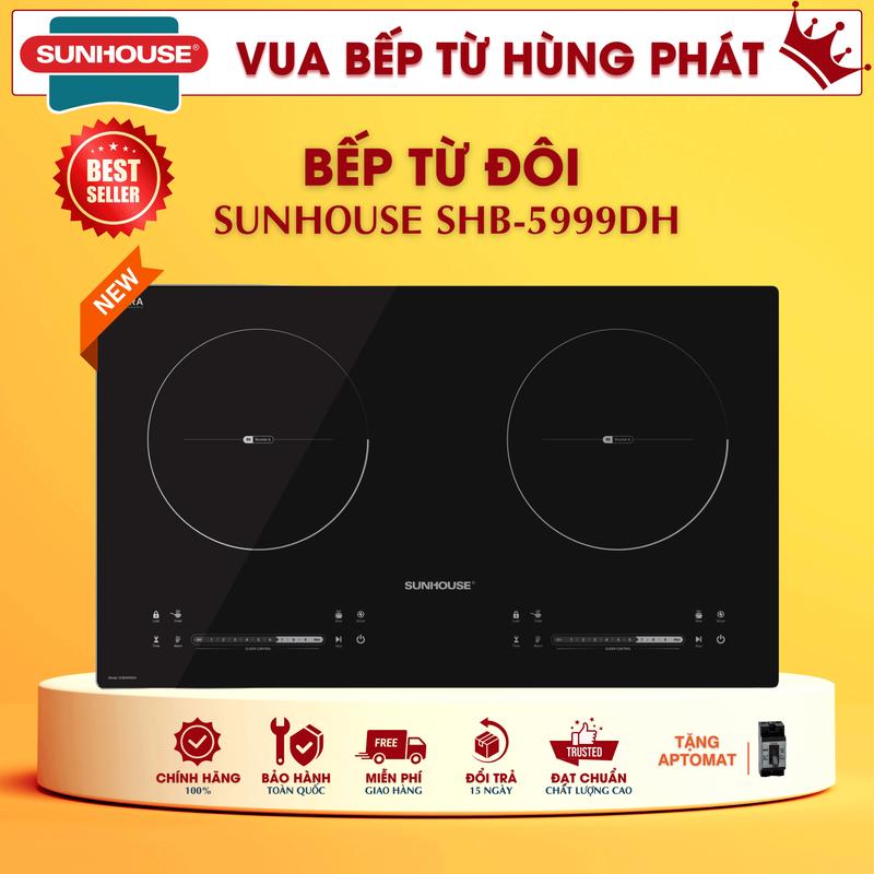 Bếp Từ Đôi Đời Mới 2026 SUNHOUSE SHB-5999DH Nấu Nhanh Và Tiết Kiệm Điện Bảo Hành 3 Năm