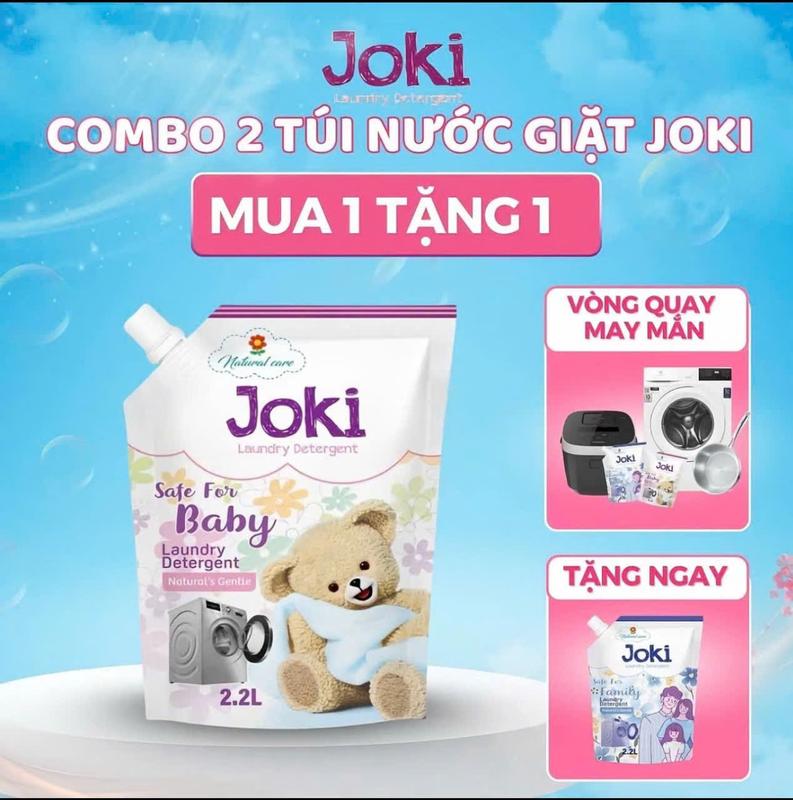 Túi Nước Giặt Hàn Quốc Thương Hiệu Joki 4.4kg Hương Thơm Dịu, An Toàn Cho Da, Giặt Sạch Mềm Vải Khử Mùi Hiệu Quả
