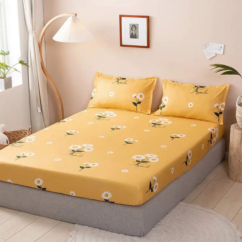 Product Introduction of Brushed Fitted Sheet Elastic Band Home Strap Bedding High-End Luxury Mattress Cover Bedsheet No Pillowcase Simple Multi Size Bed 12