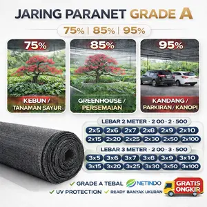 JARING PARANET 95% 85% 75% SHADING NET ANTI UV KUALITAS IMPORT GRADE A JARING TANAMAN Ideal untuk Melindungi Tanaman dari Sinar UV COD & GRATIS ONGKIR