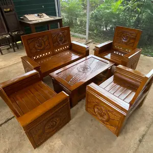 kursi tamu tumpuk bahan kayujati kualitas terjamin kokoh