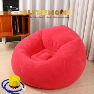 Free Pompa Bean Bag Dewasa Single Sofa Minimalis Sofa Millenial Bean Bag Portabel Sofa Santai Angin Waterproof Furniture Pompa Gratis Tahan Lama Material Ramah Lingkungan Berbahan Dasar Tumbuhan Daya Tampung Hingga 400 Kg Outdoor Camping Kursi