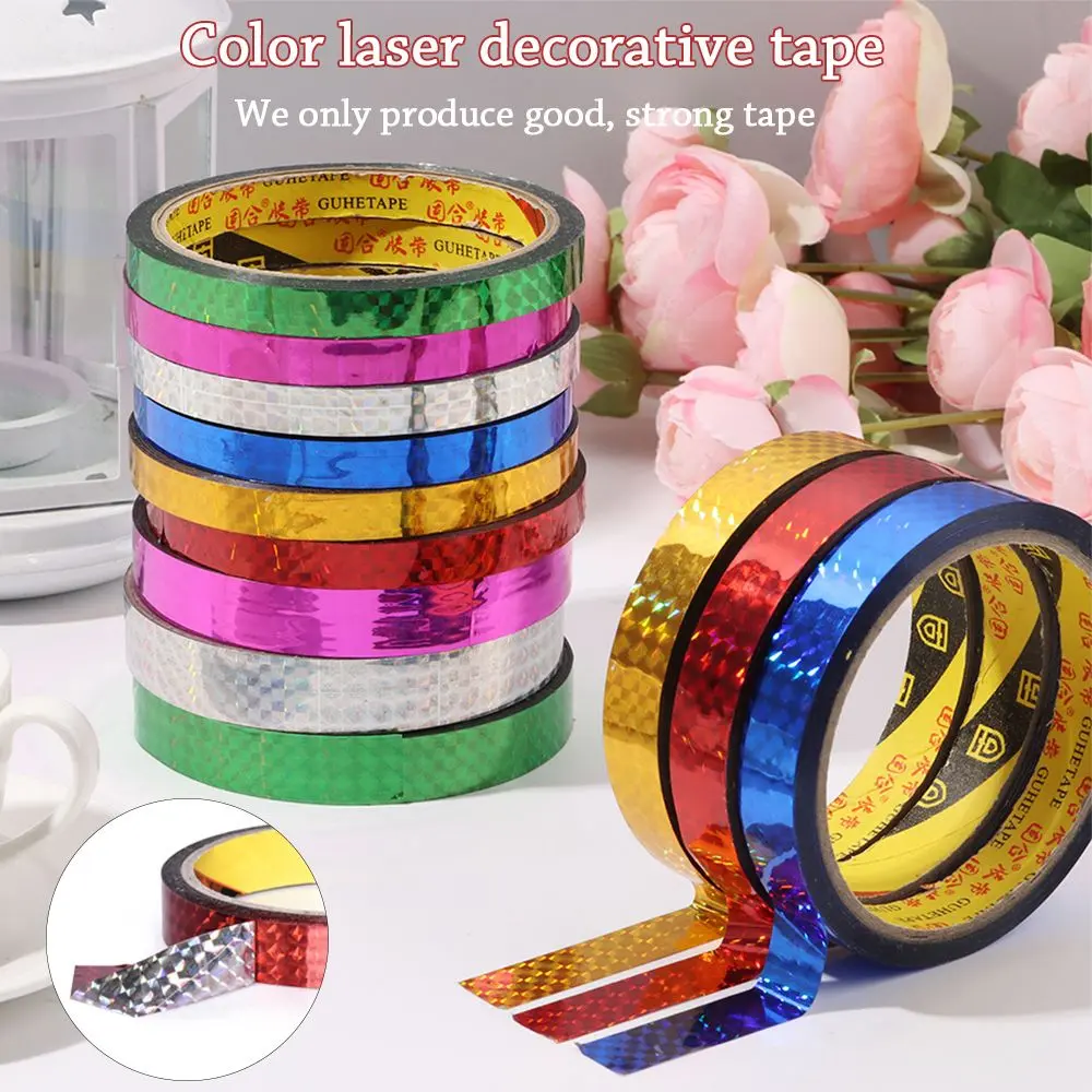 Stationery Adhesive Sticker Office Tapes Stickers Decorative Sticky Shiny Wrapping Tape Laser Tape