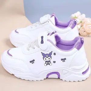 sepatu kuromi anak cewek sepatu sneakers anak perempuan Fashion kutomi terbaru tanpa hak xiao-ungu trainer