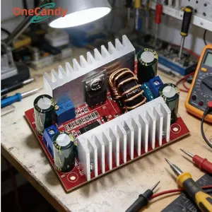 Modul Step Up DC To DC 12V24V To 36V48V 400W 15A Arus Konstan CC-CV Boost Converter DC-DC Step-up 8.5-50V To 10-60V
