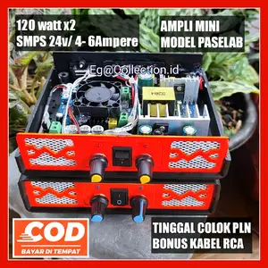 Amplinmi 120x2 /24 volt dengan Bonus Kabel Input - Amplifier