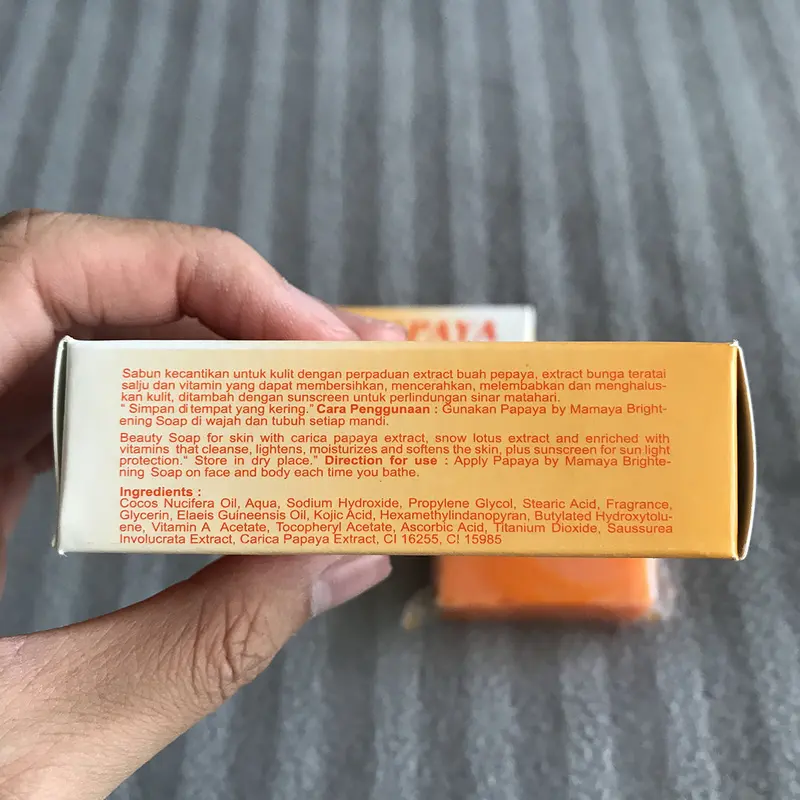 Sabun Papaya By Mamaya Sabun Pemutih Kulit Pepaya BPOM Brightening Soap Mencerahkan Membersihkan 3