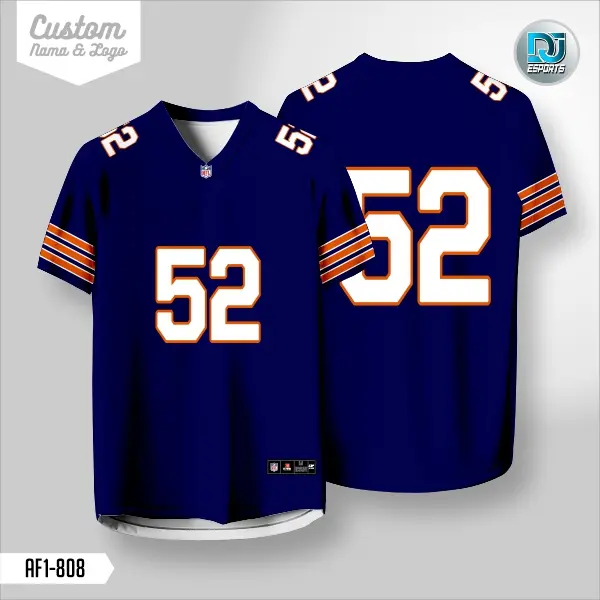 Jersey NFL Oversize American Football Custom Nama Dan Nomor Full