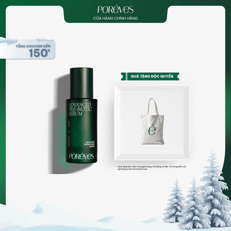  Serum PORÊVES Tinh Chất Dưỡng Ẩm Hỗ Trợ Phục Hồi Da ADVANCED PRE-BIOTIC SERUM 30ml | Skincare Làm Đẹp Da Nam Nữ Women Rau Má 