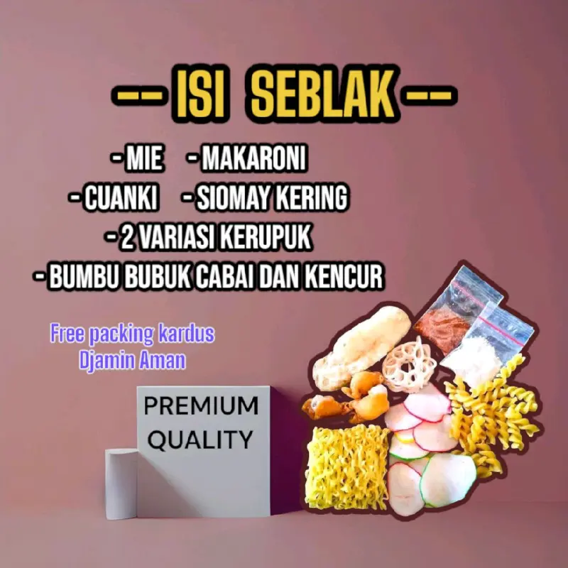 BUNDLING MIX 5 PCS BASO ACI / 5 PCS SEBLAK INSTAN TERMURAH Food Instan Pedas Mie Makanan seblak instan cup bakso paket 3