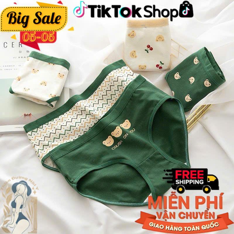 Combo 10 Quần Lót Nữ Cotton CAO CẤP, Set Quần Chip Nữ Cute Vải Mềm Mịn Hoạ Tiết…
