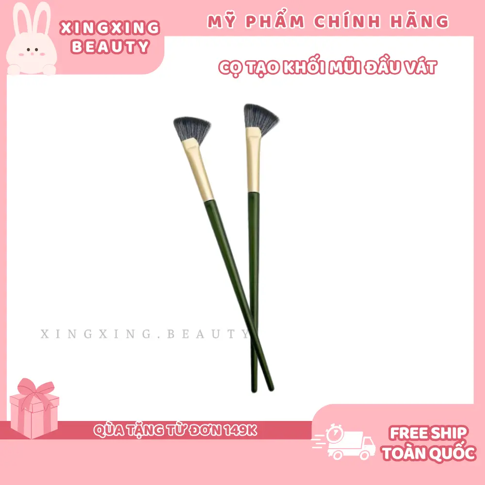 Cọ đánh khối mũi tạo khối vạt xéo đầu tròn lông cọ mềm mại thiết kế nhỏ gọn XINGXINGBEAUTY