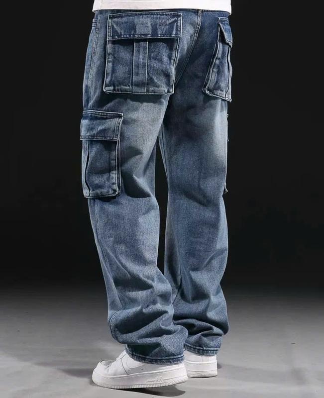 Pineo Quần Baggy Jean Nam Dài Ống Rộng Túi Hộp Vải Dày Mát Hót Híc 816 Phong Cách Thời Trang Hiện Đại