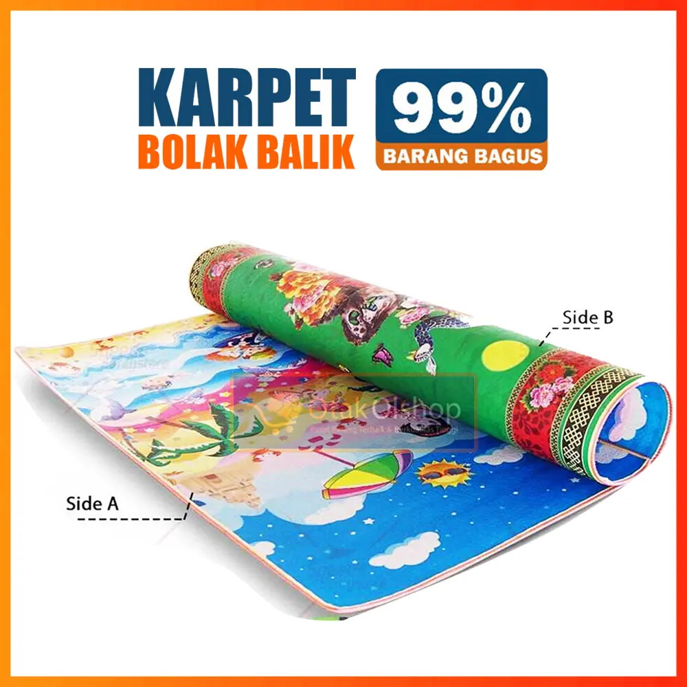 Karpet Foam Tebal waterproof 120x180cm / karpet bolak balik super tebal tahan air anti slip / playmate