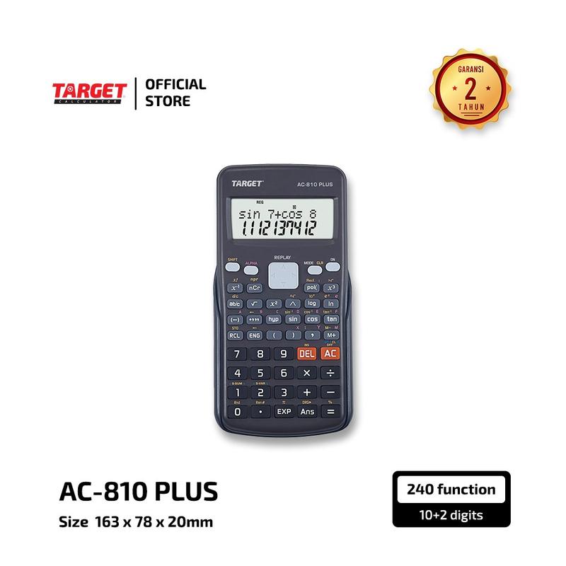 Target AC-810 PLUS - Scientific Calculator - 240 Fungsi 2