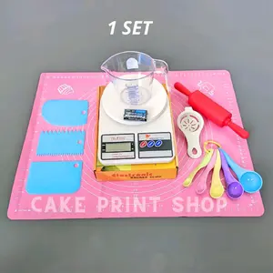 Paket Hemat Peralatan Kue Lengkap Dengan Timbangan Dan gelas takar 250ml Kitchenware Set Dapur Roti Silikon Food