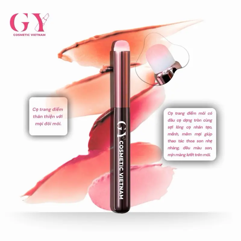 GY COSMETIC VIETNAM Cọ Tán Son Môi Cao Cấp Hỗ Trợ Thoa Son Dễ Dàng Đều Màu Mịn Màng Lông Cọ Đều Nhau Loại Tốt