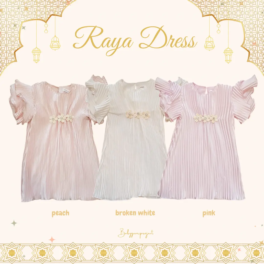 BABYGEAR.PROJECT - RAYA DRESS - DRESS LEBARAN ANAK PEREMPUAN KAFTAN
