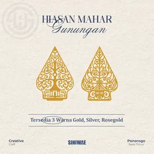 Gunungan Wayang Akrilik Mirror Gold Gunungan Acrylic Emas