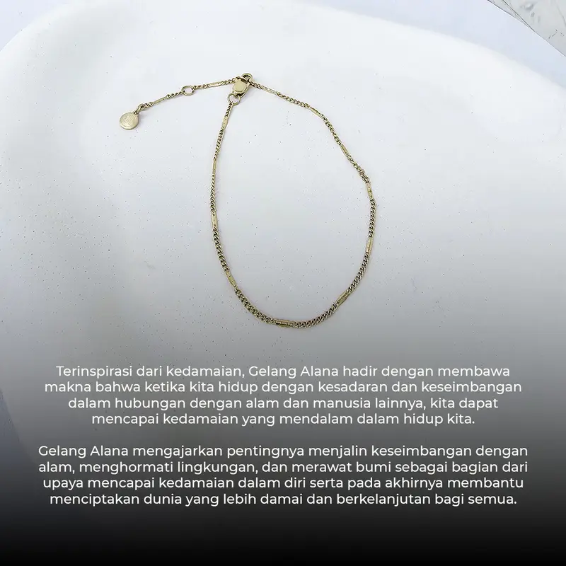 THIQLA - Gelang Tangan Wanita ALANA - Gelang Tipis Kecil Elegan Mirip Gelang Emas Asli - Gelang Cewek Estetik Anti Karat - Stainless Bukan Gelang Titanium 6