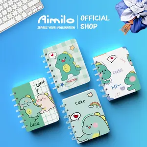 [READY] Aimilo Notebook Mini A7 4in1 Set Buku Diary Aesthetic Buku Kecil Scrapbook 50 Lembar Paper Stationery