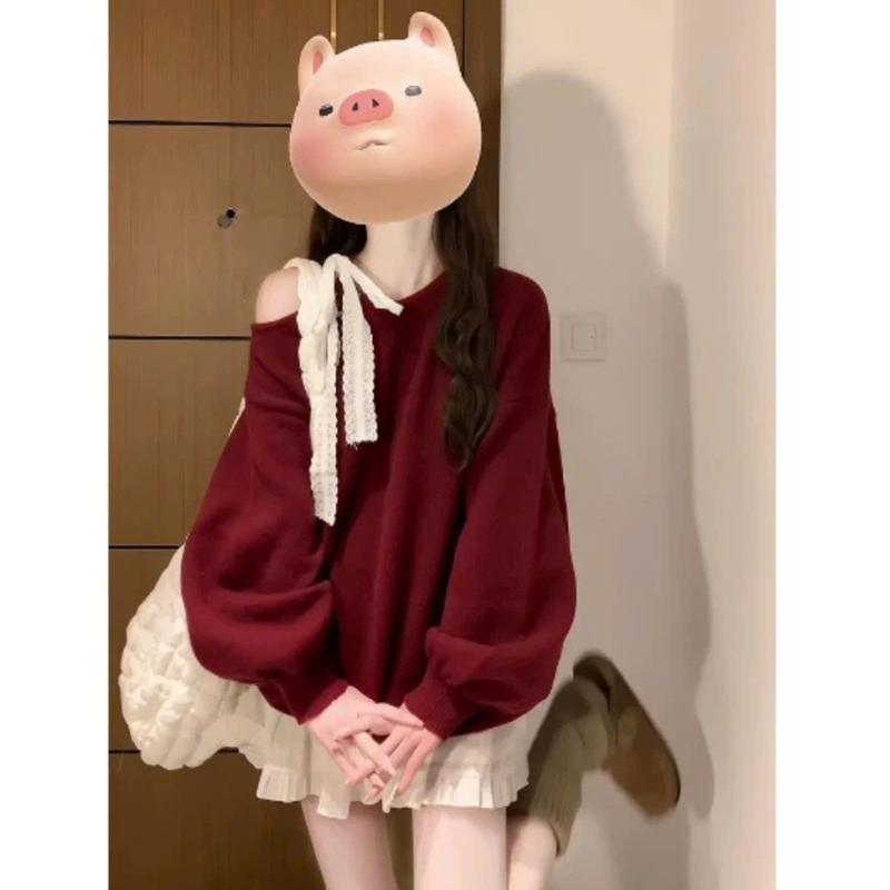  Áo váy bigsize nữ dáng áo rộng sweater kèm váy bí  có bán lẻ  xinh cho nữ Women Kem   SET931  