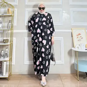 Daster Gamis Motif Rayon Adem Lembut Homedress Elegant