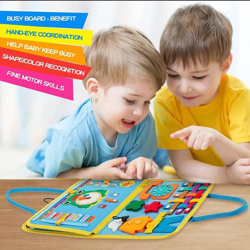 Product Introduction of SG Stock - Busy Bag Quiet Bag for Toddlers 1 to 4 Year Old, Sensory Activity Busy Board for Learning Toys, Travel Toys for Toddlers 1-4, Montessori Toy up to 20 Motor Skill Activities Keep Baby Busy on Plane and Transportation Long Hours Ride 12