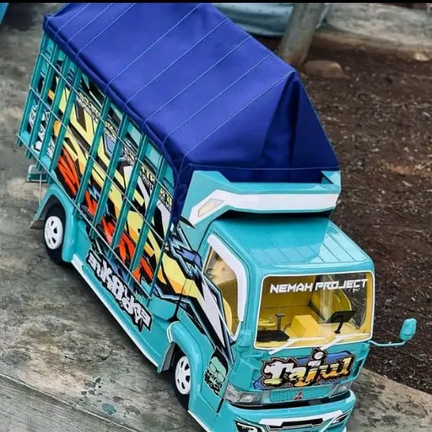 PROMO MURAH MINIATUR TRUK OLENG FULL VARIASI LAMPU BONUS TERPAL TERLARIS UNTUK ANAK ANAK 2