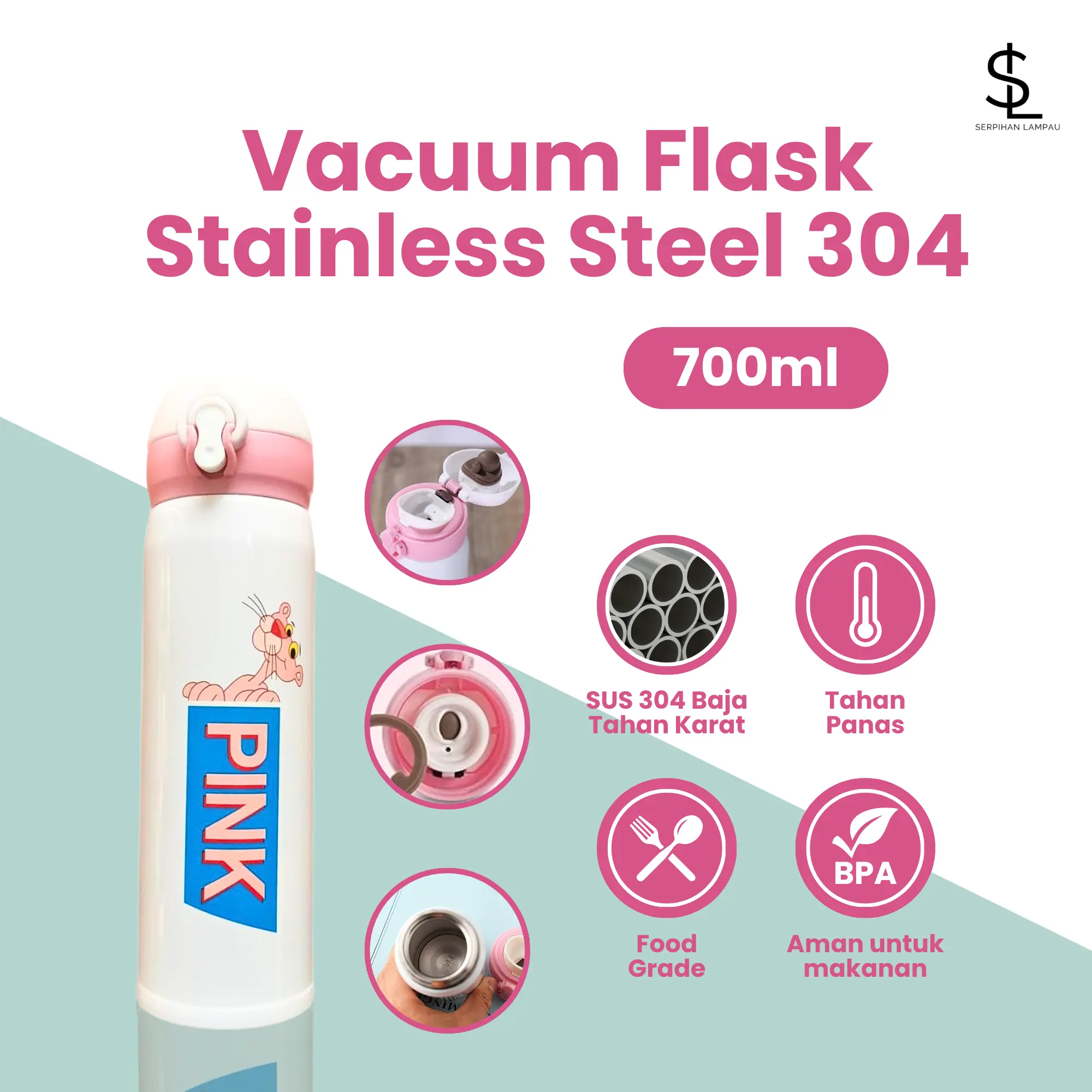 Thermos Botol Minum Matougui Tumbler Stainless Steel BPA-Free A36321-35