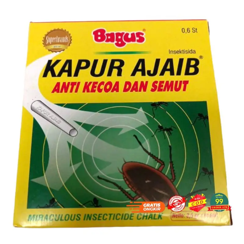 KAPUR AJAIB Kapur Semut/kapur bagus anti kecoa/KAPUR BAGUS/Penghilang Kutu/JAMINAN 100% ASLI 3